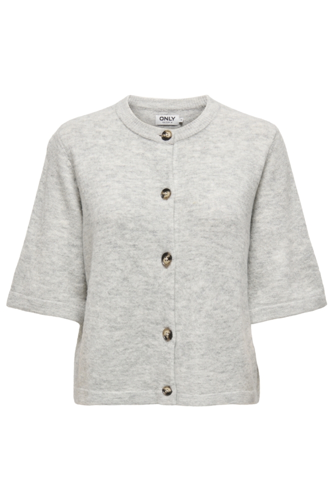 ONLCAMILLA S/S CARDIGAN KNT NOOS 15348772 LIGHT GREY MELANGE